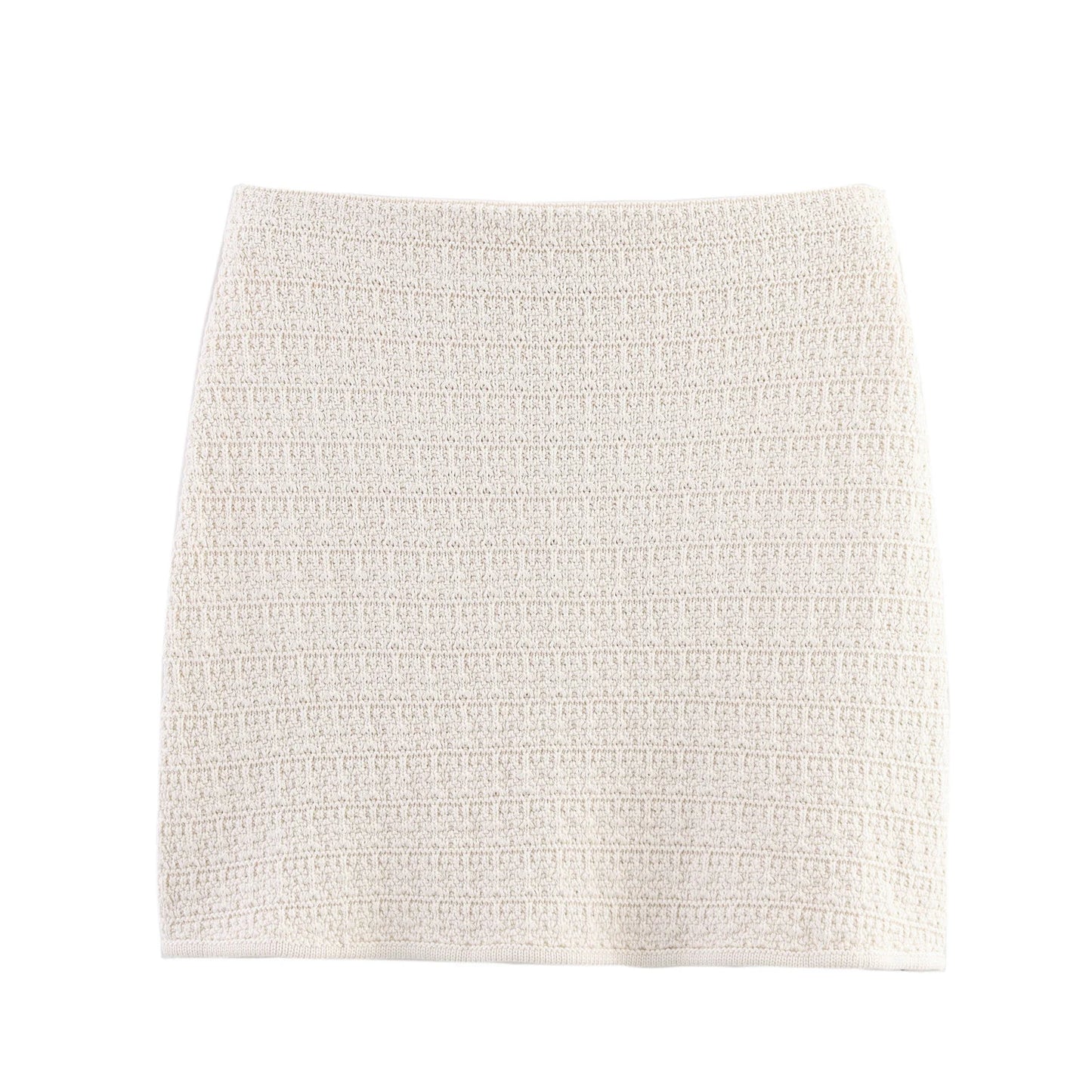 Women's Clothing 2025 New European And American Style Fashionable Simple Knitted Texture Vest Casual Mini Skirt Set