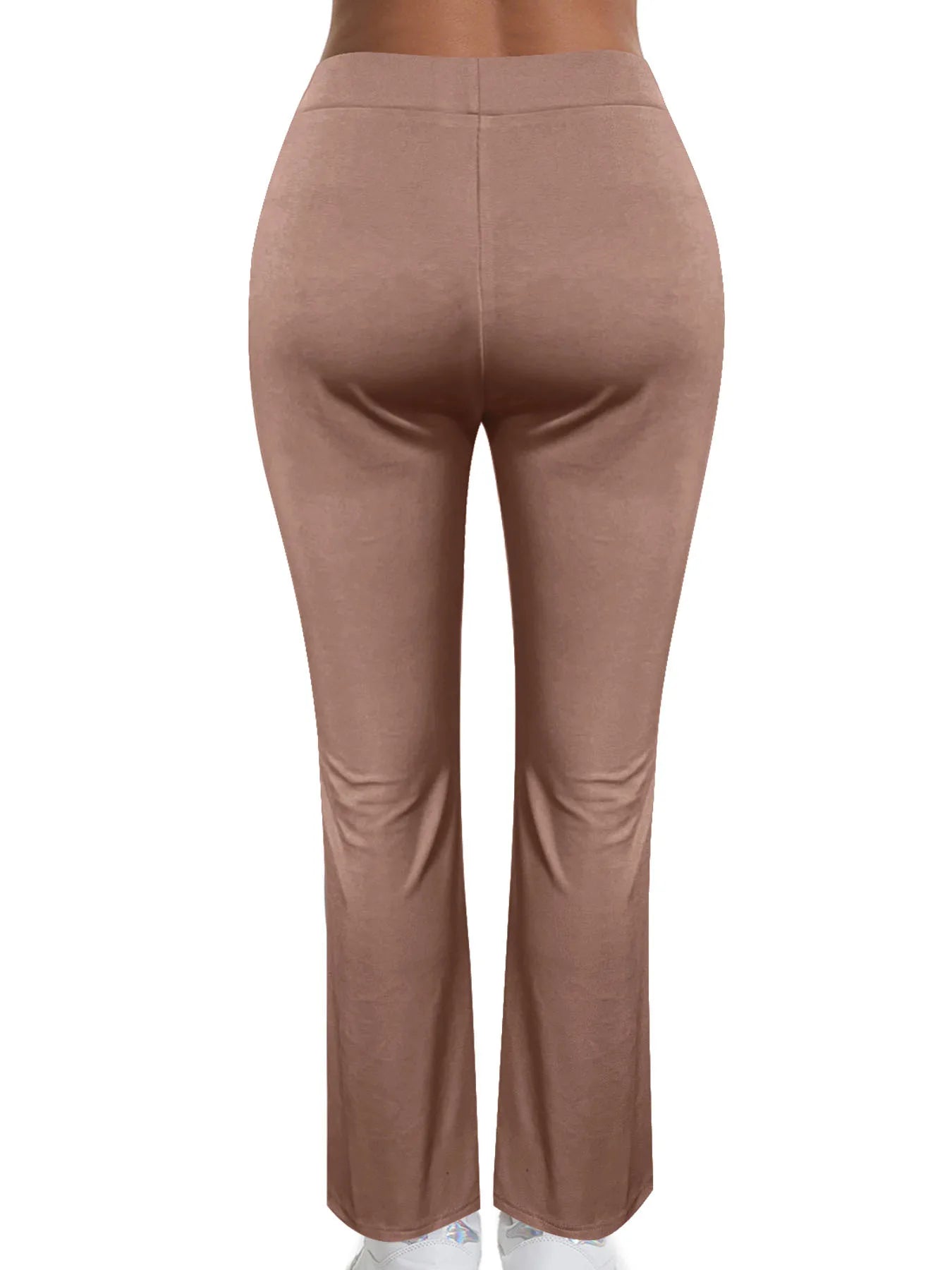 Women's Clothing Autumn and Winter Casual Simple Fashion Slim Ribbed Leggings Solid Color High Waist Trousers for Women