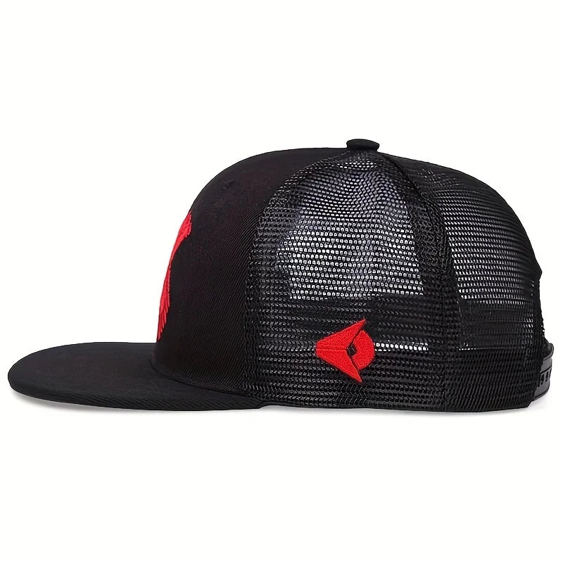 Unisex X Letter Embroidery Hip-hop Net Hats Outdoor Adjustable Casual Baseball Caps Sunscreen Hat