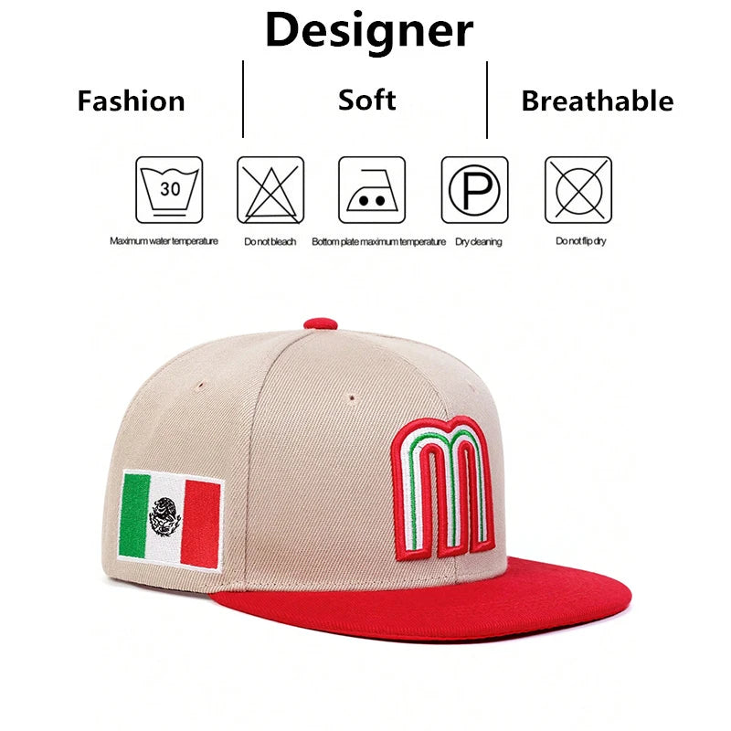 Unisex Simple Letter M Embroidery Hip-hop Hats Outdoor Adjustable Casual Baseball Caps Sunscreen Hat